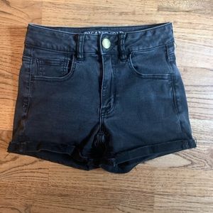 American Eagle black super stretch shorts